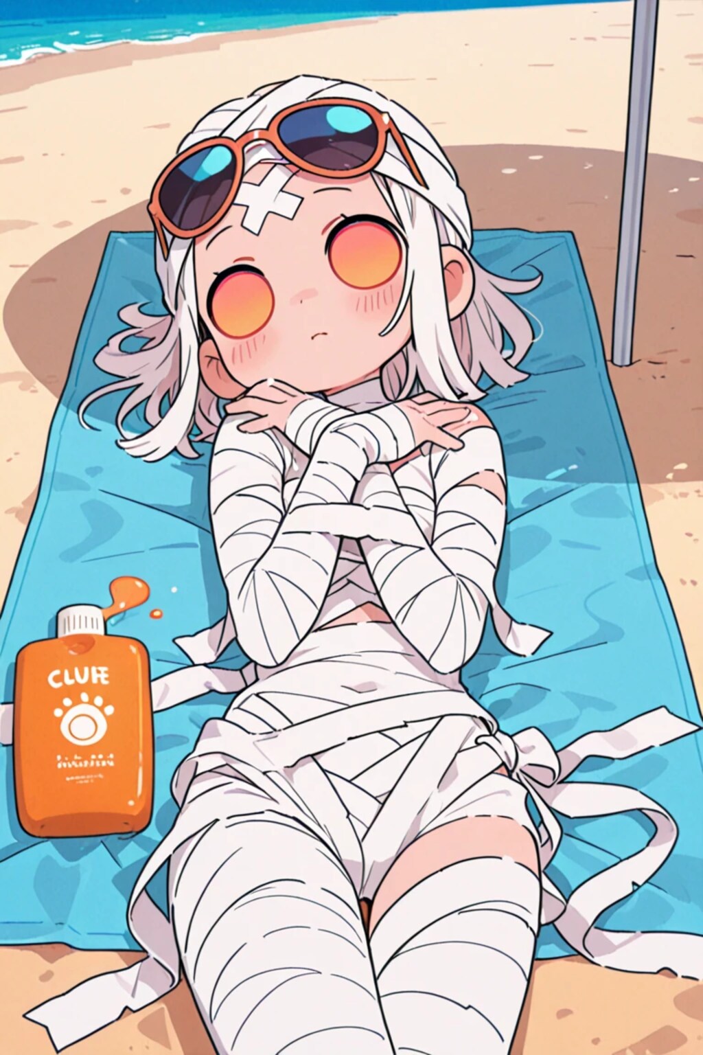 ビーチのマミィちゃん