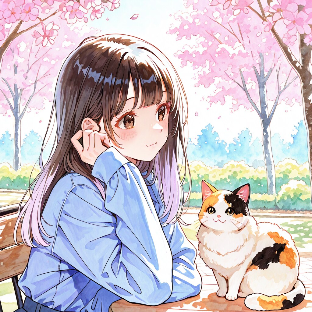 花咲く春の公園（１）BONSAI | の人気AIイラスト・グラビア