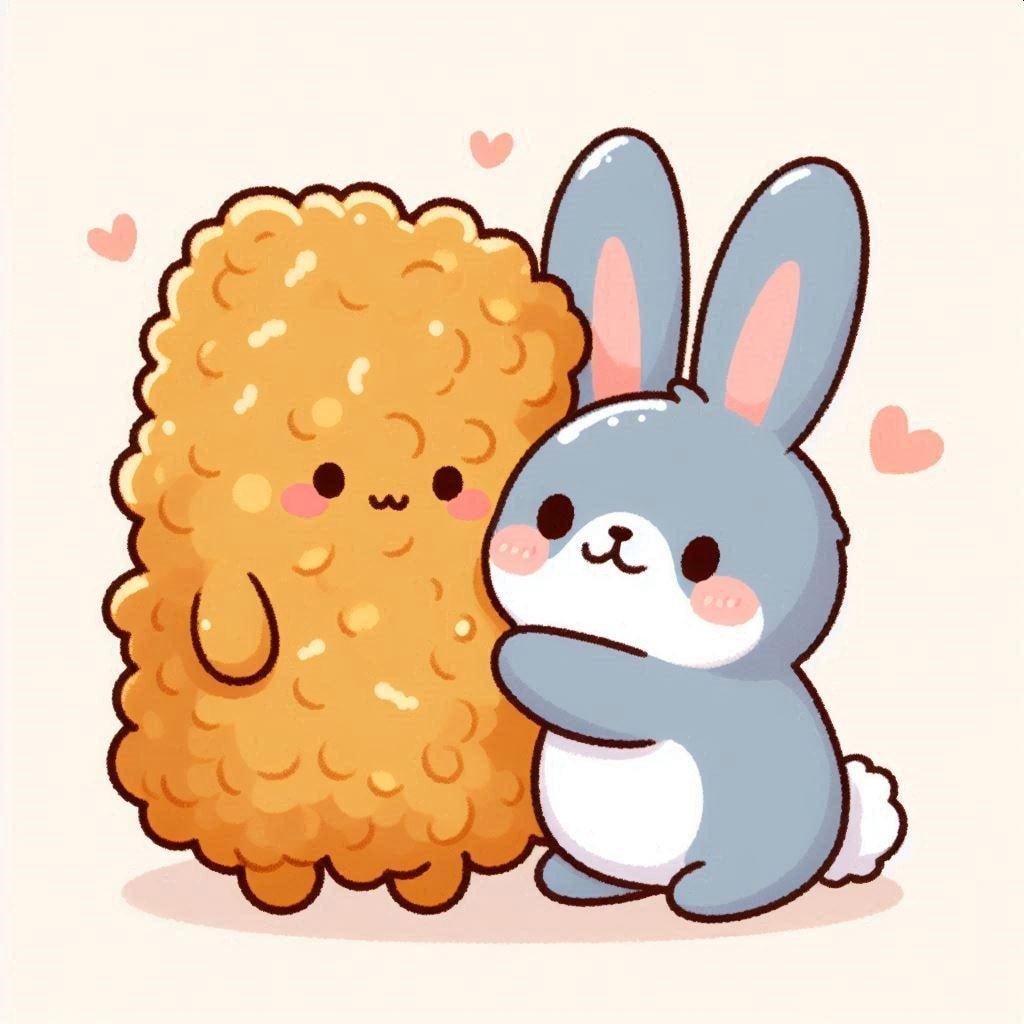 ウサギとから揚げ