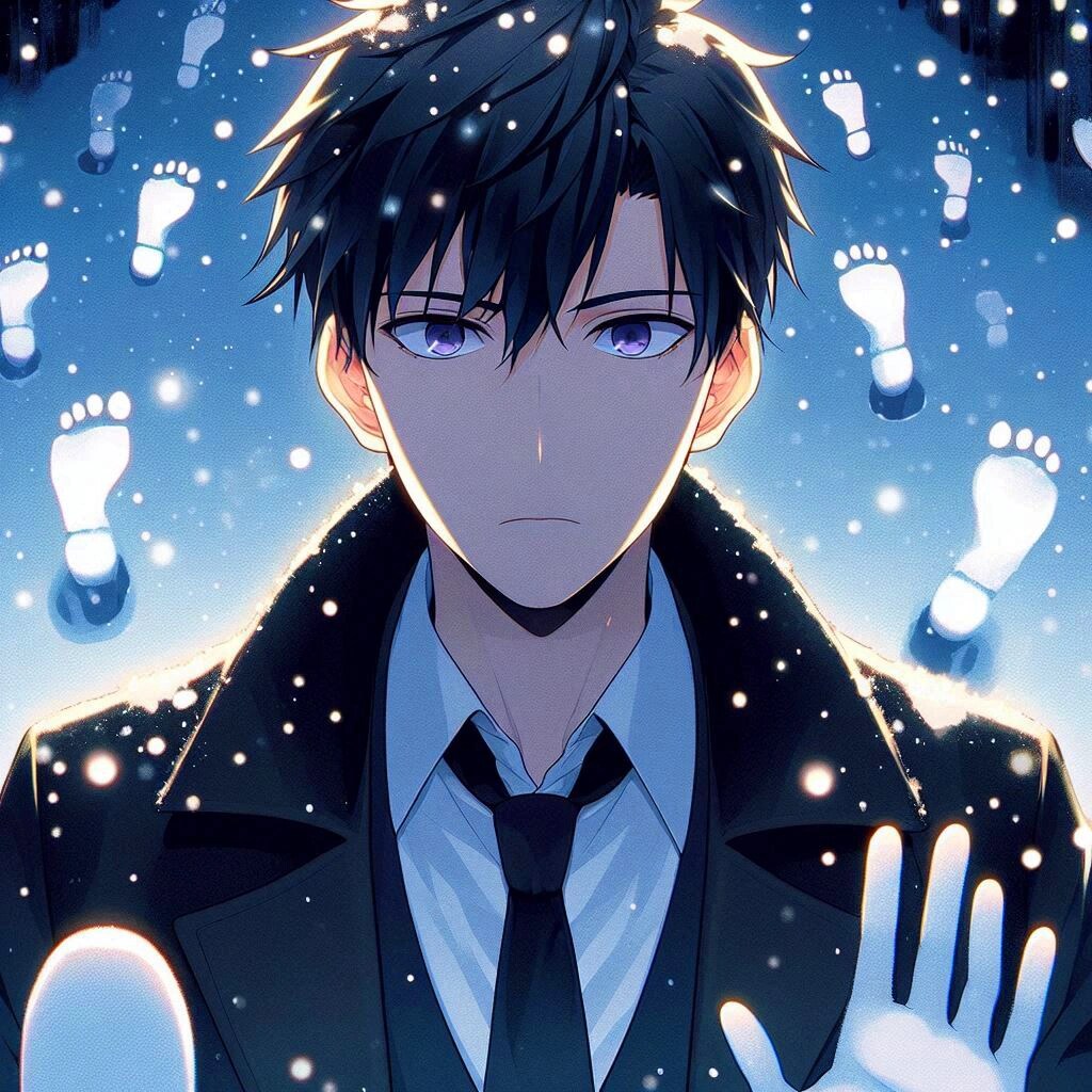 足跡と黒髪短髪男性…！その1(10枚)