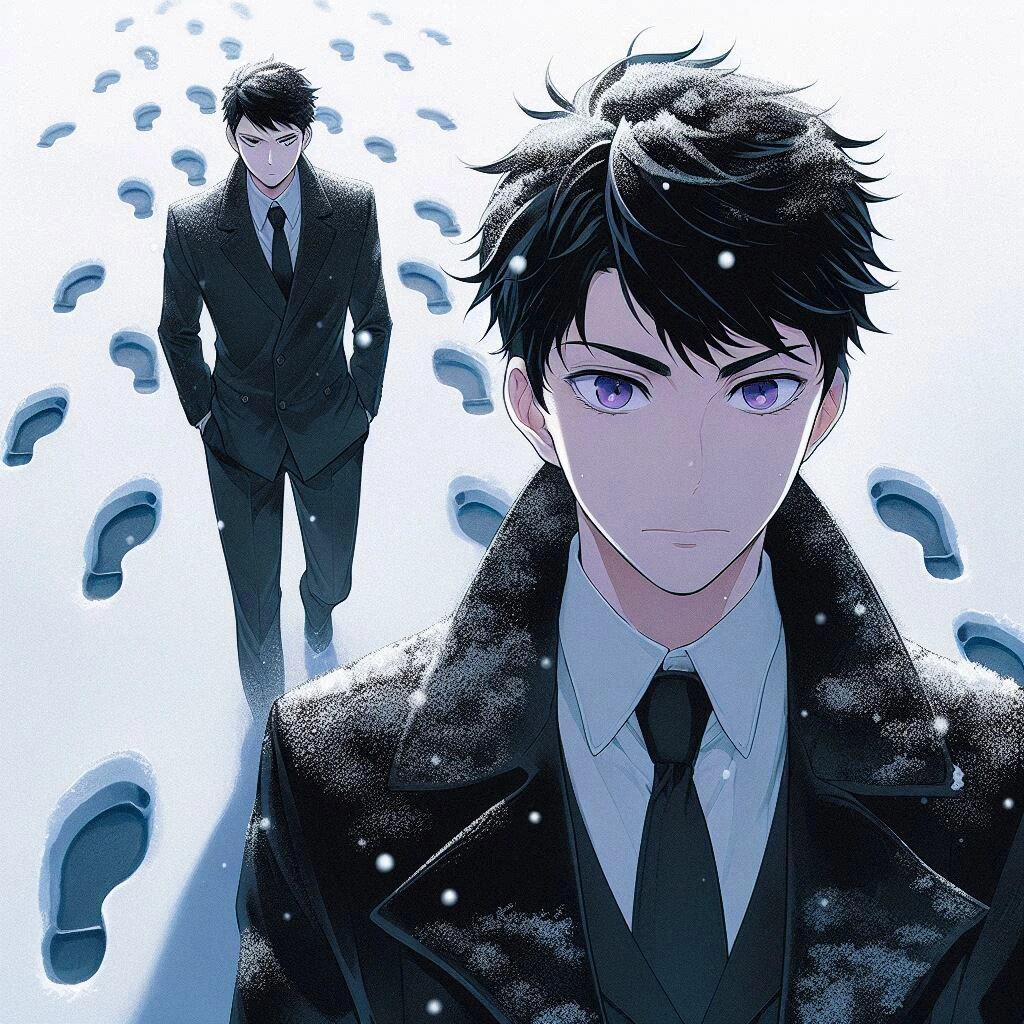 足跡と黒髪短髪男性…！その1(10枚)