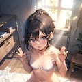 下着の眼鏡っ娘 2枚目