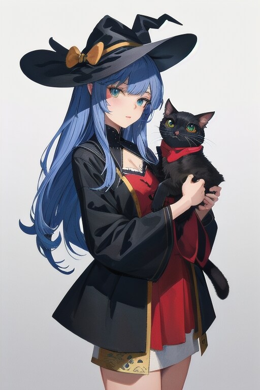 魔女と猫 | の人気AIイラスト・グラビア
