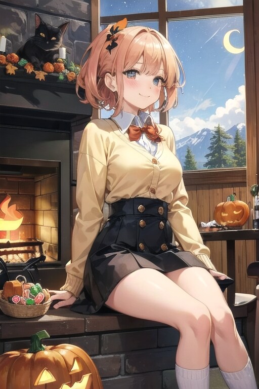 ハロウィンの準備に間に合った山小屋