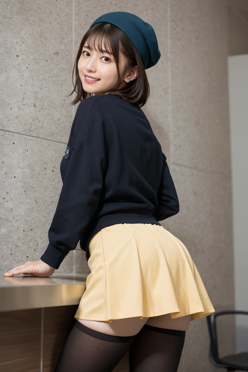 綺麗な足の会社の受付嬢 3