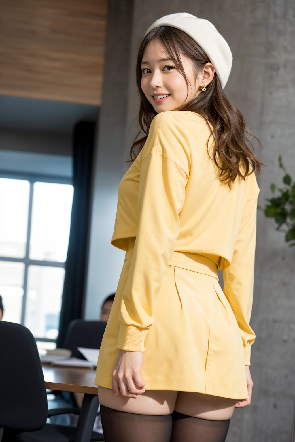 綺麗な足の会社の受付嬢 3