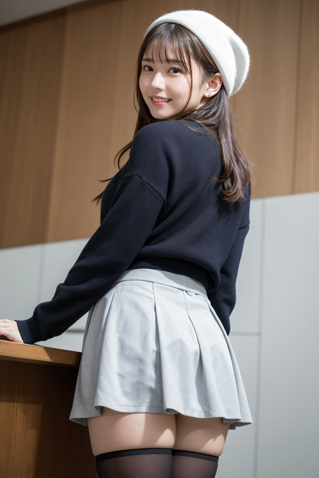 綺麗な足の会社の受付嬢 3