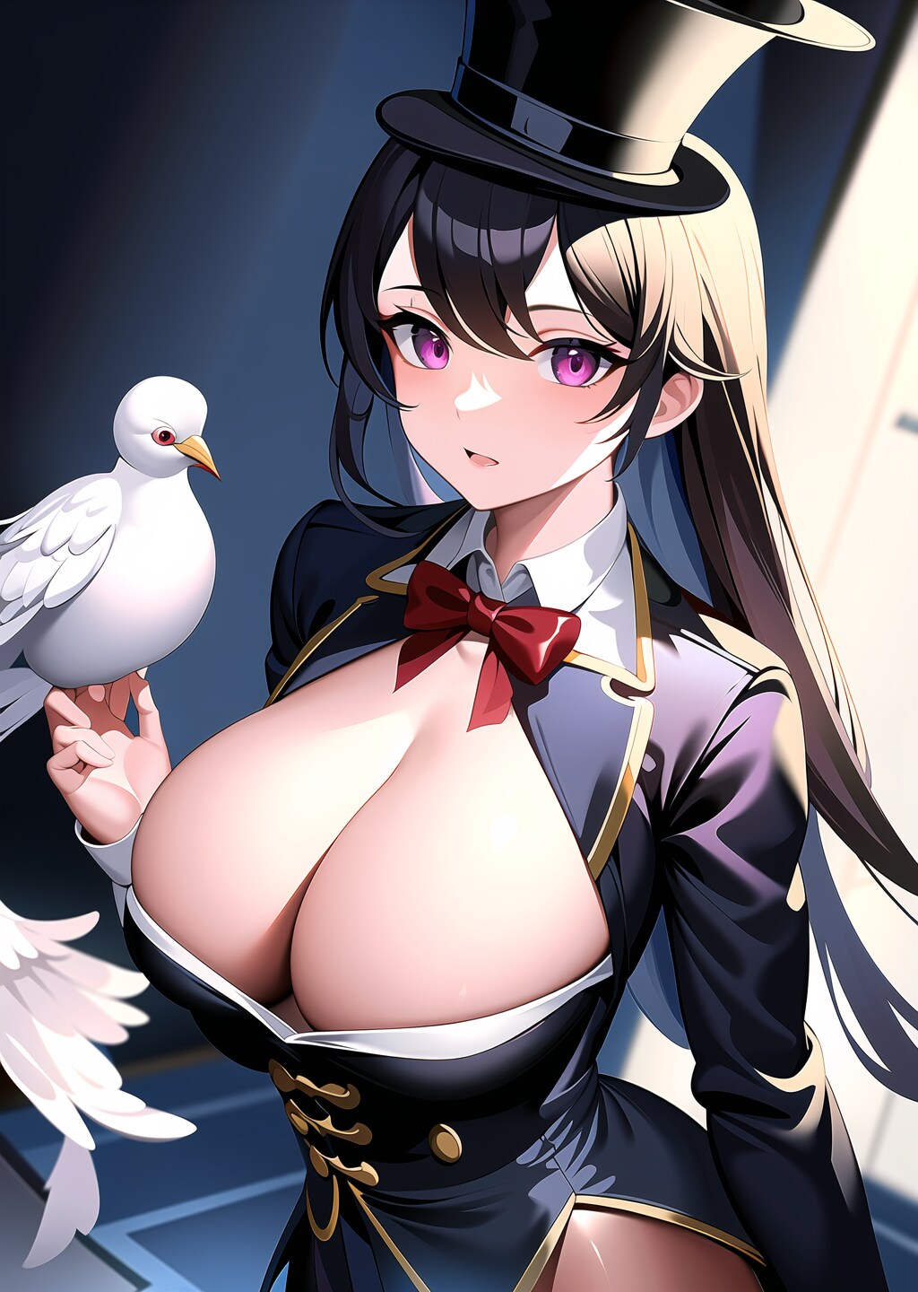鳩使いのマジシャン
