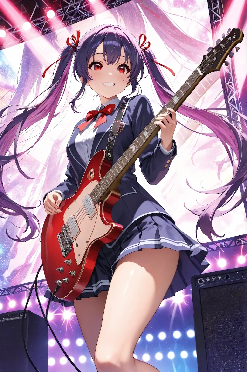 ギター演奏の梨子♪