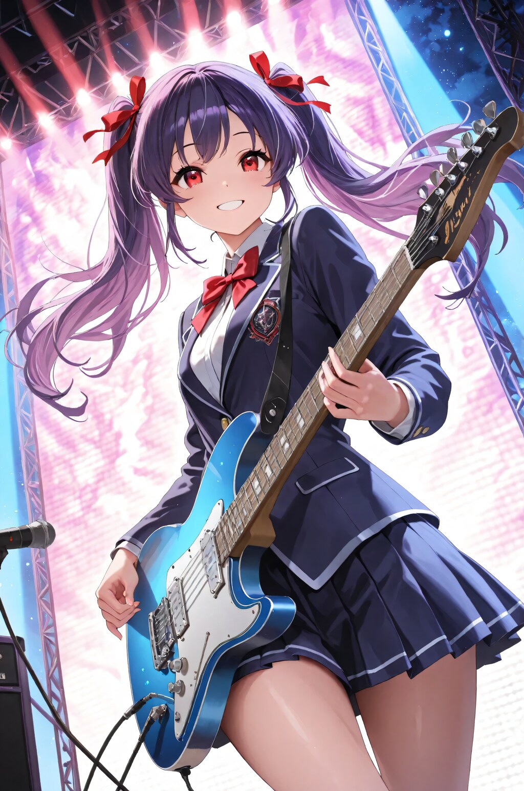 ギター演奏の梨子♪