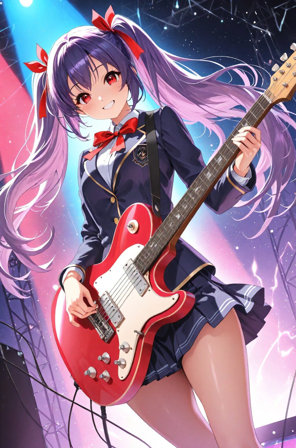 ギター演奏の梨子♪