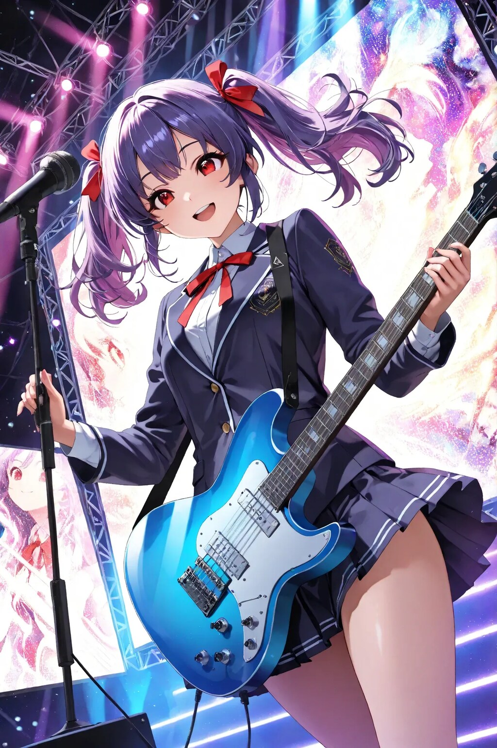 ギター演奏の梨子♪