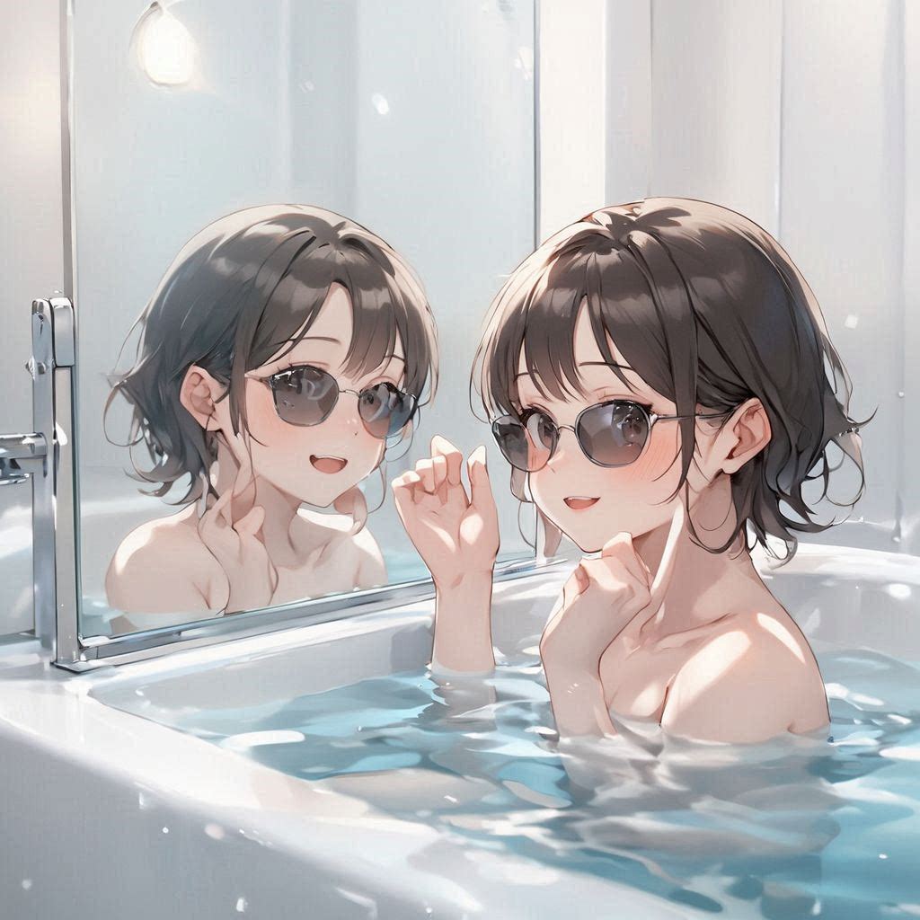 ４サングラスをかけた少女