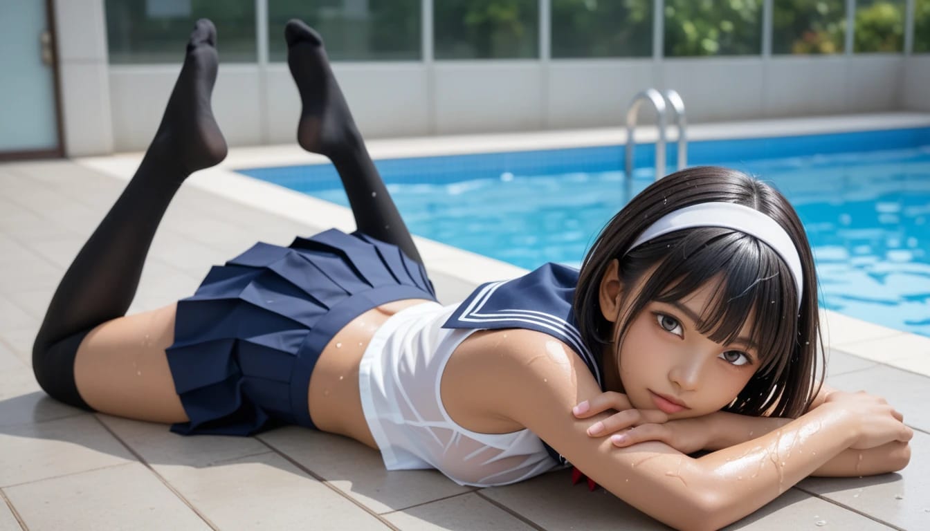【発育途中の】制服ニーハイ＋ピチピチ弾ける肉体美が織りなす“美の限界突破”にネット騒然【フレッシュさに平伏せ！】