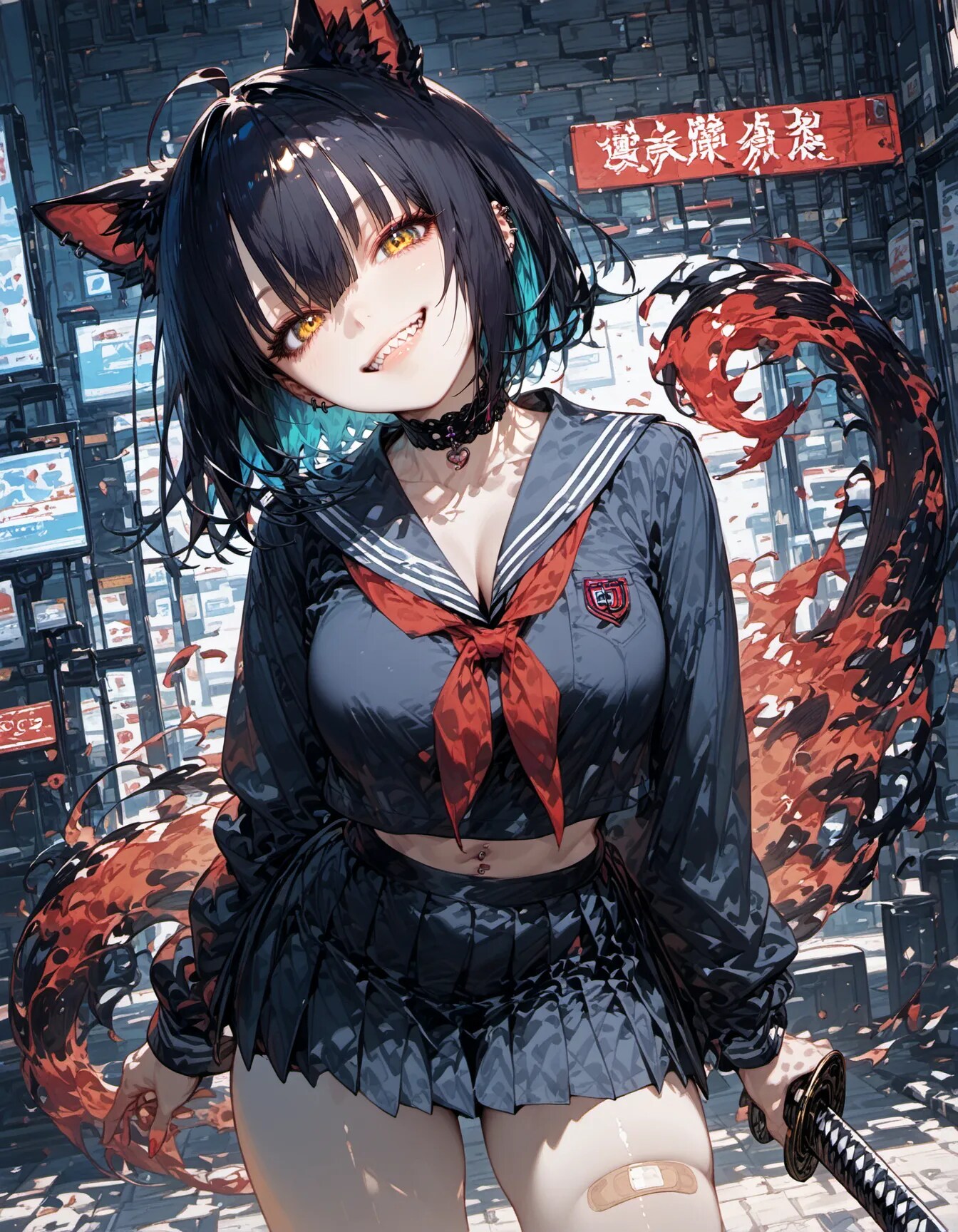 Fangs Beneath Neon Skies