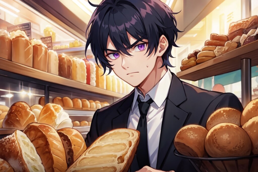 パンと黒髪短髪男性！！（12枚）