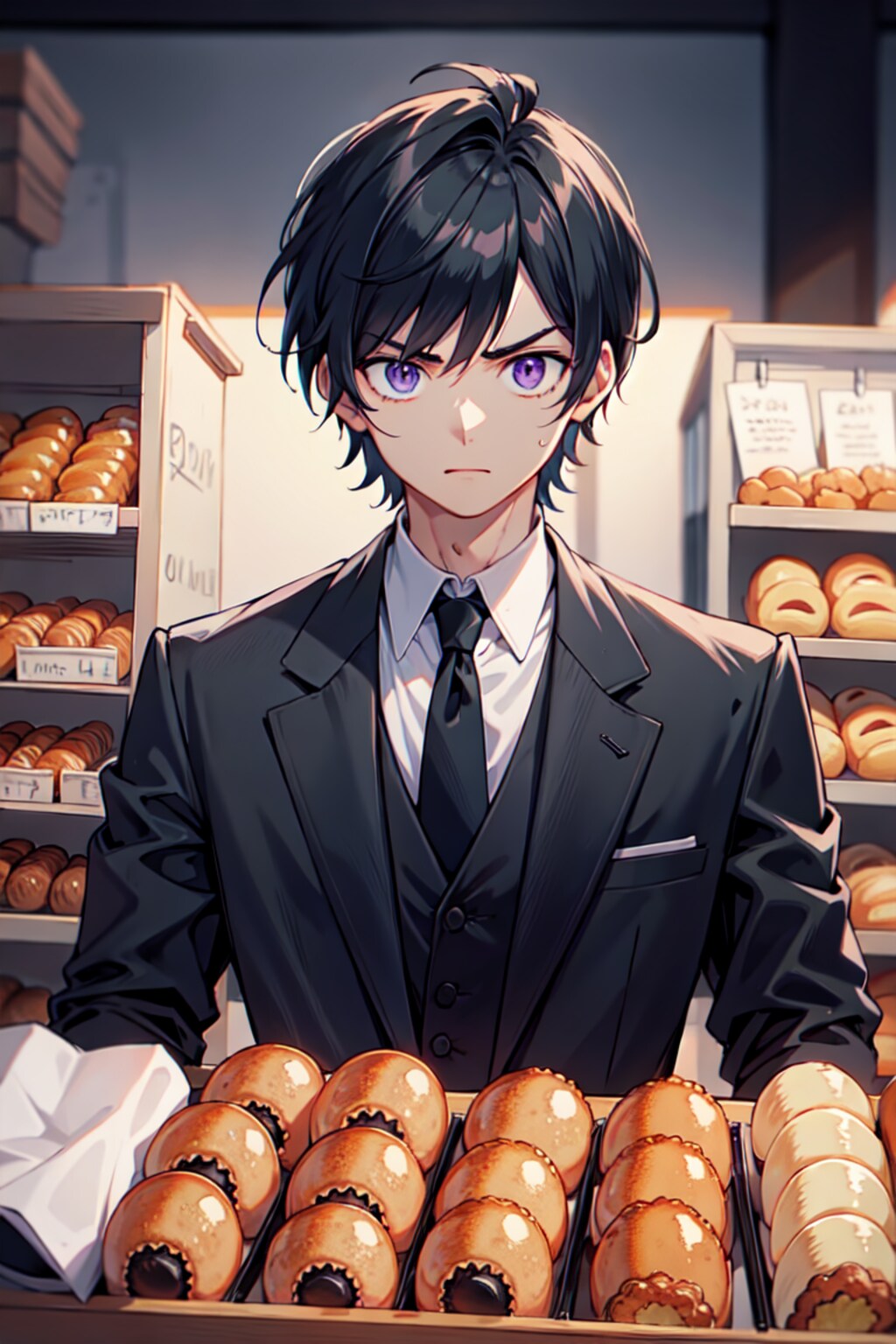 パンと黒髪短髪男性！！（12枚）