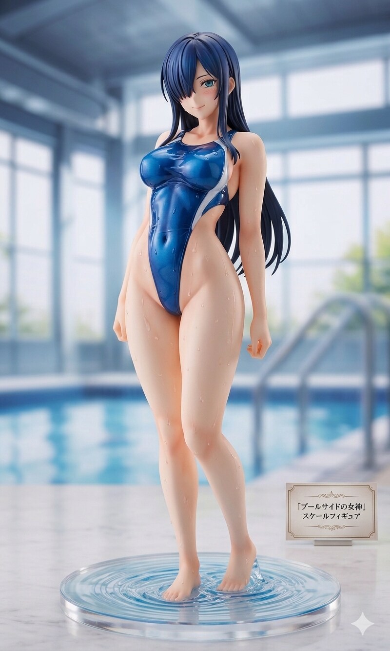 スーパーハイレグ🩷競泳水着っ娘ちゃんフィギュア♪
