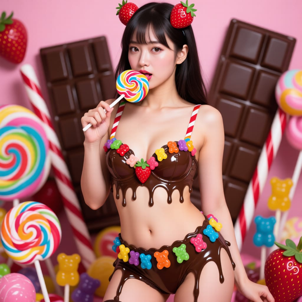 溶けかけチョコの甘い誘惑
