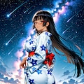 星空と浴衣 7枚目