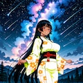 星空と浴衣 9枚目
