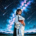 星空と浴衣 4枚目