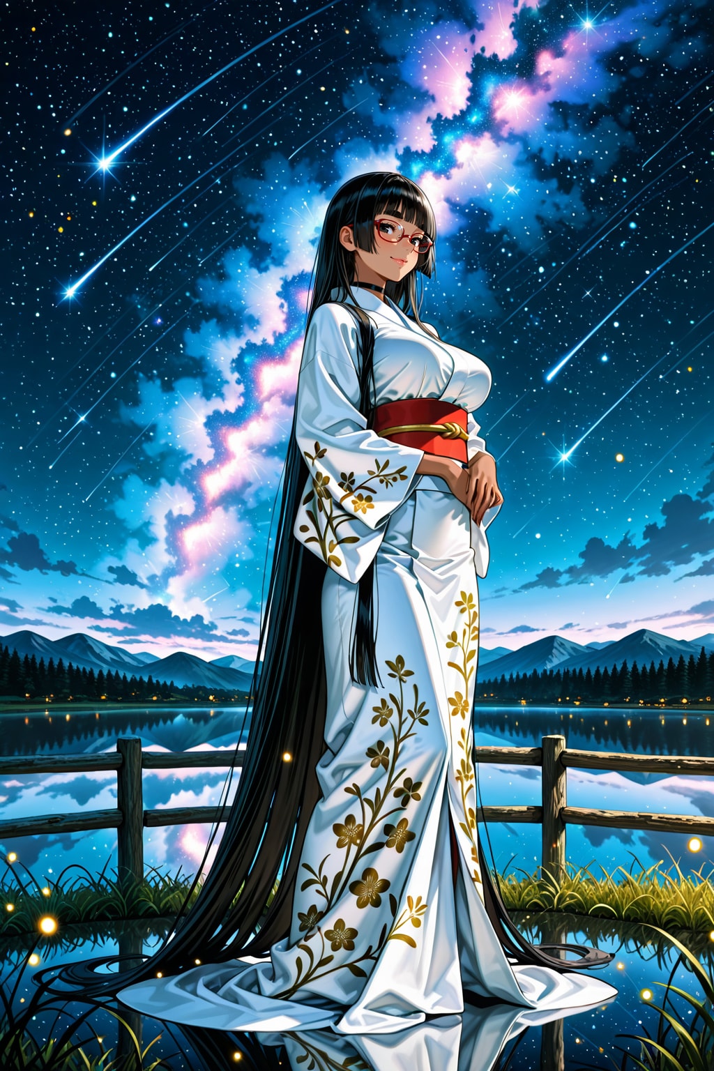 星空と浴衣