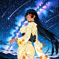 星空と浴衣 5枚目