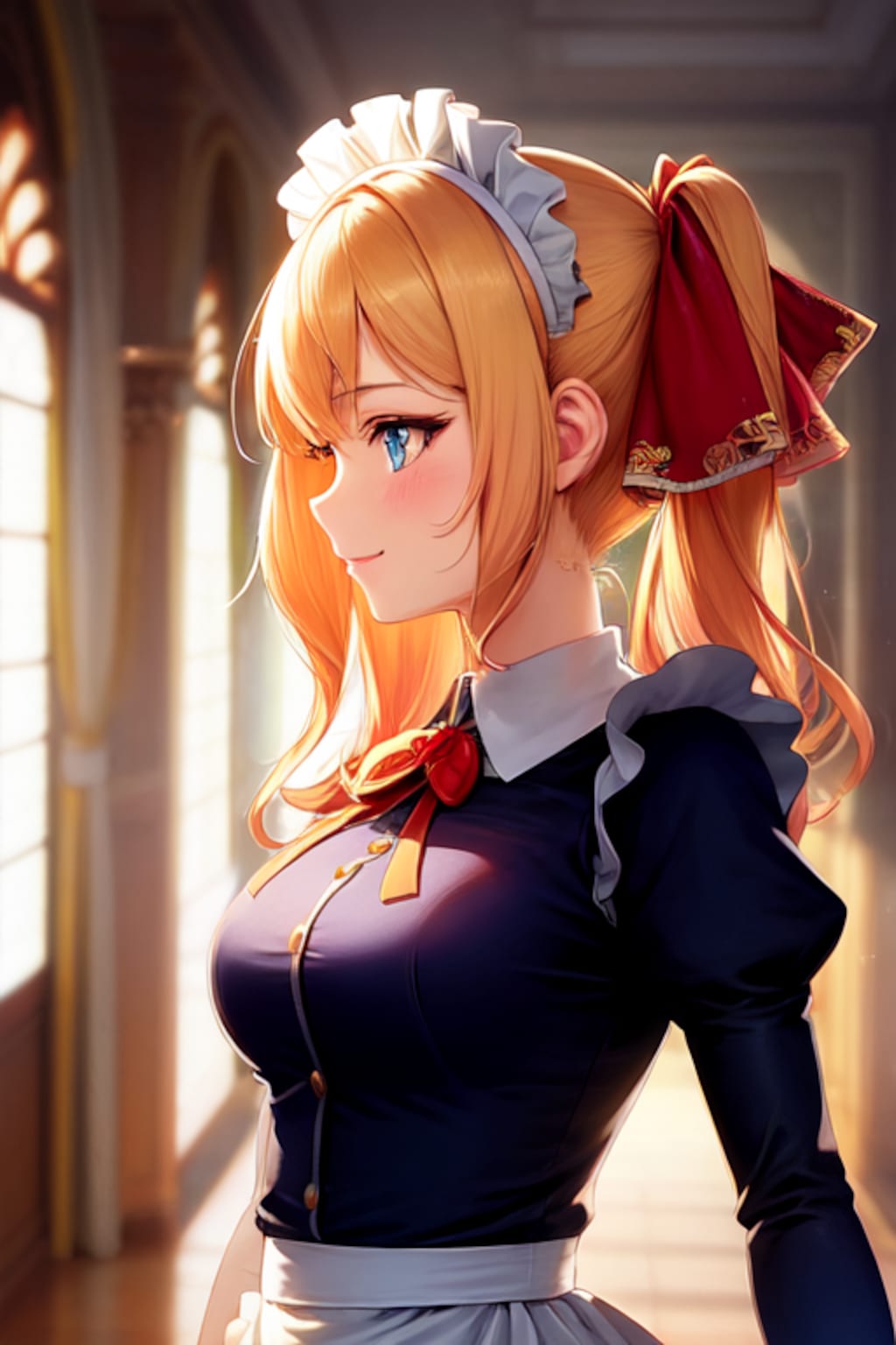 横顔メイド
