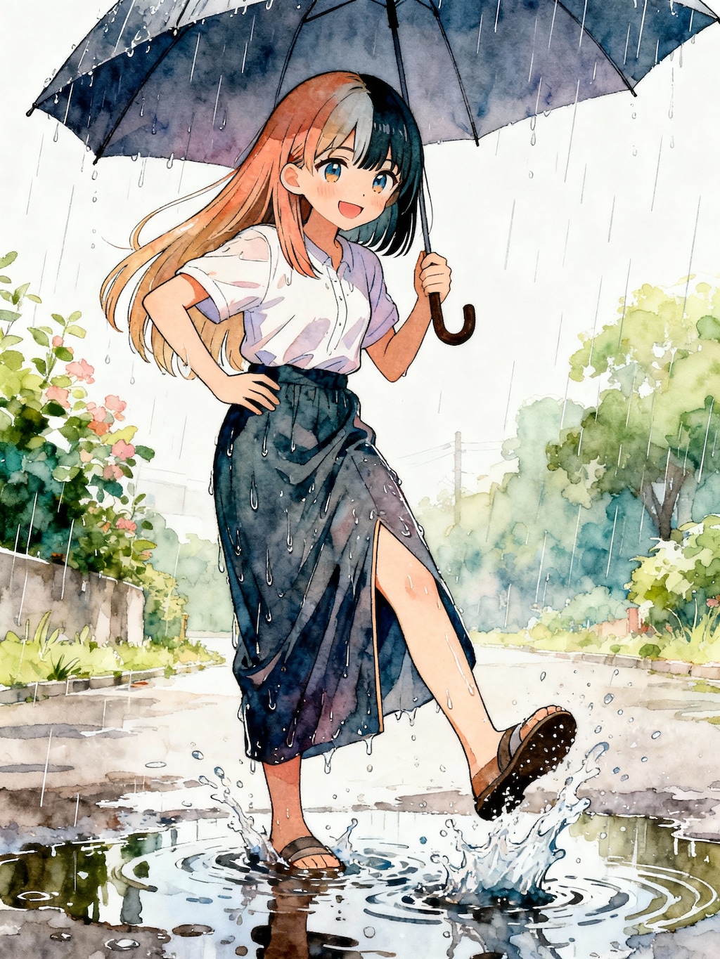 雨を楽しむ♪