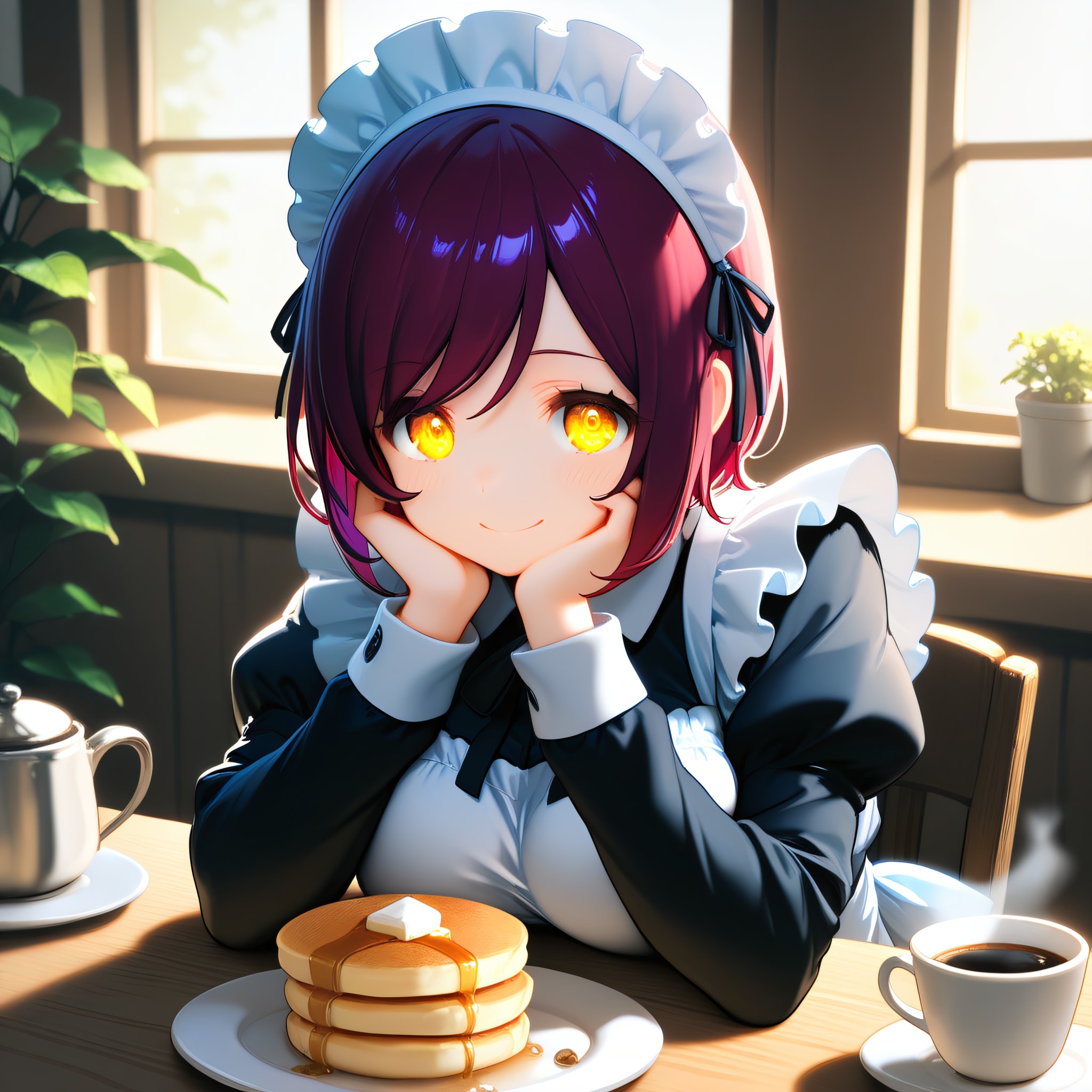 こんにちは（挨拶メイドの芽衣ちゃん） | の人気AIイラスト・グラビア