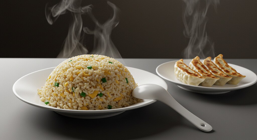 深夜食堂の炒飯と餃子の食べ放題セット