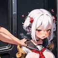 [5枚] 乳首露出調教～巨乳JKを仕込む～ 2枚目