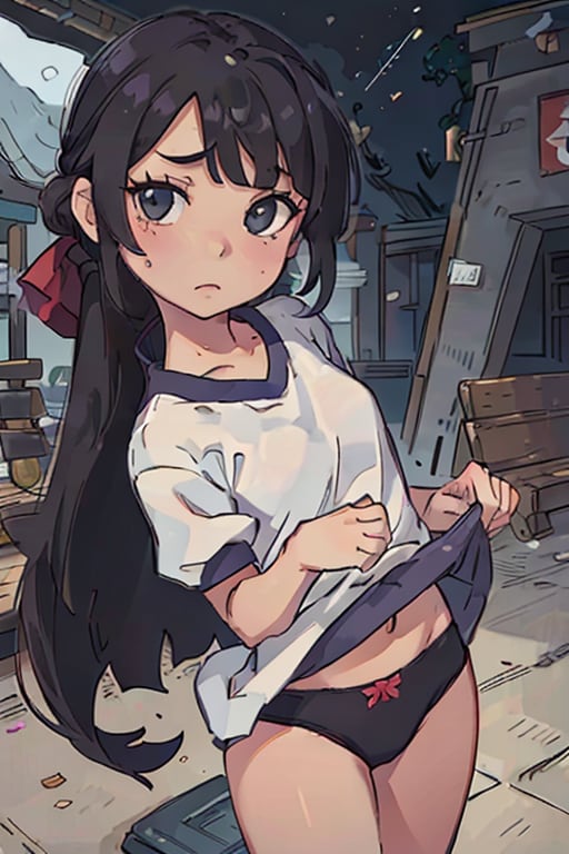長髪J〇ちゃんの黒パンツ（体操服）
