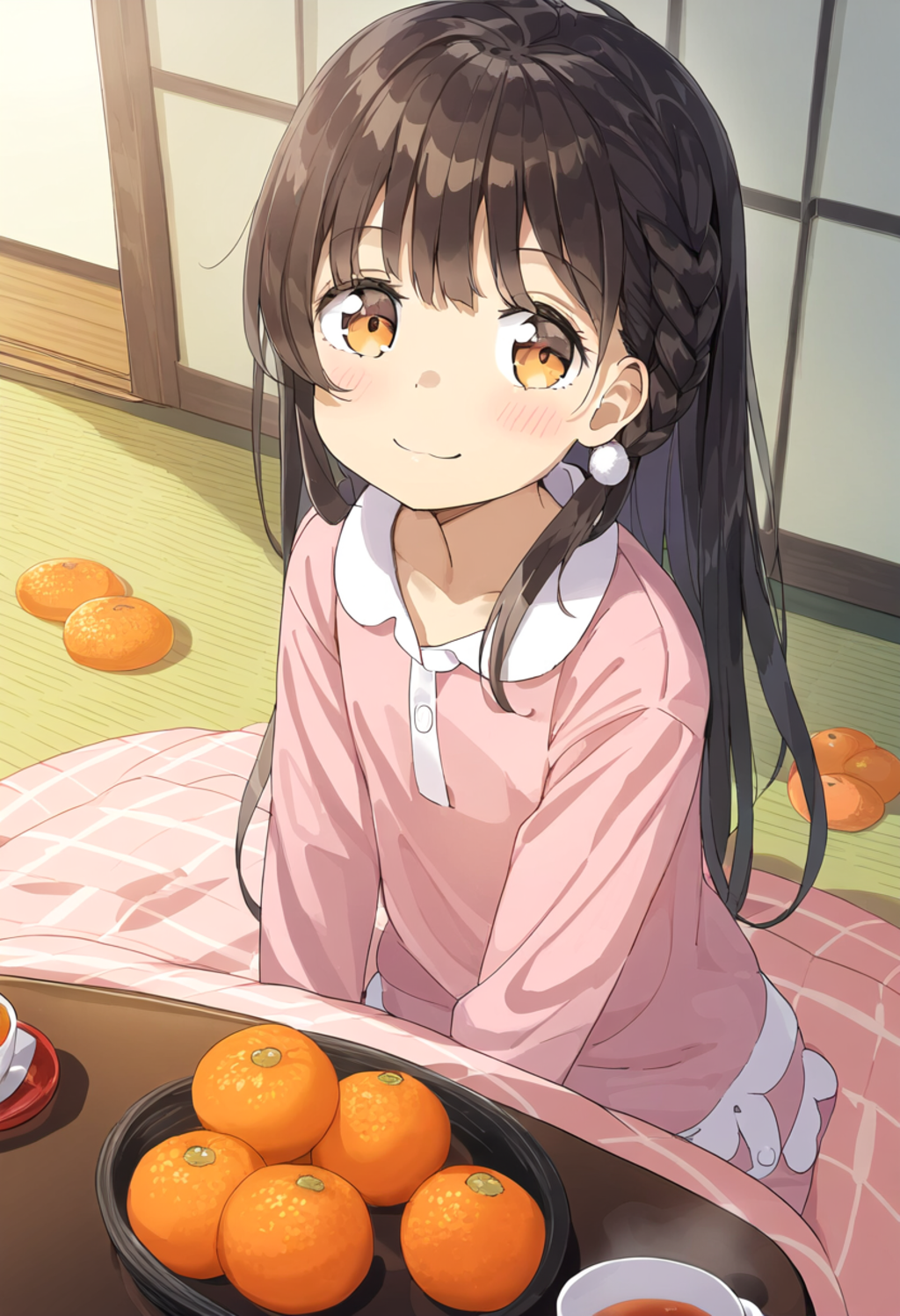 黒髪ちゃんはこたつでゆったりタイム
