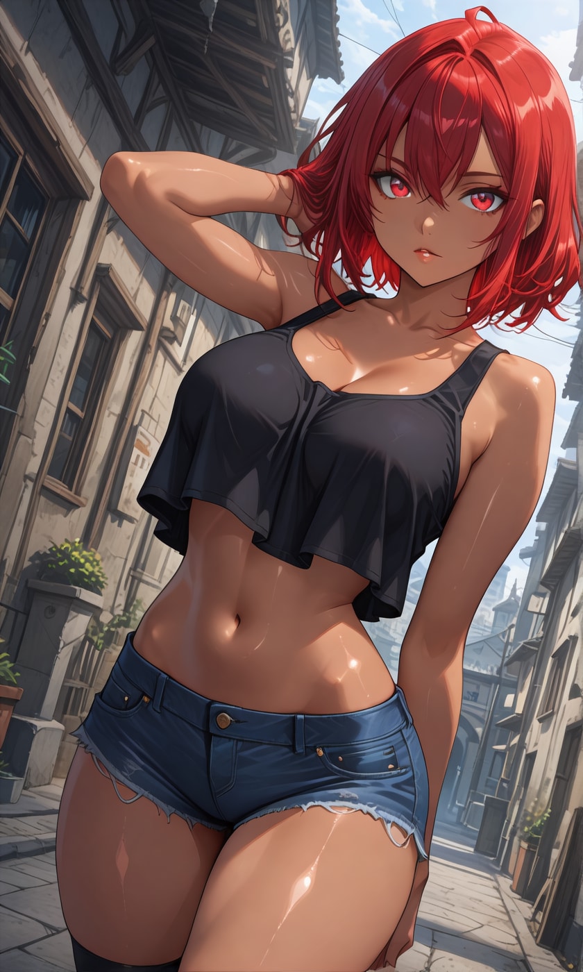 ストリート系スタイリッシュ褐色美女
