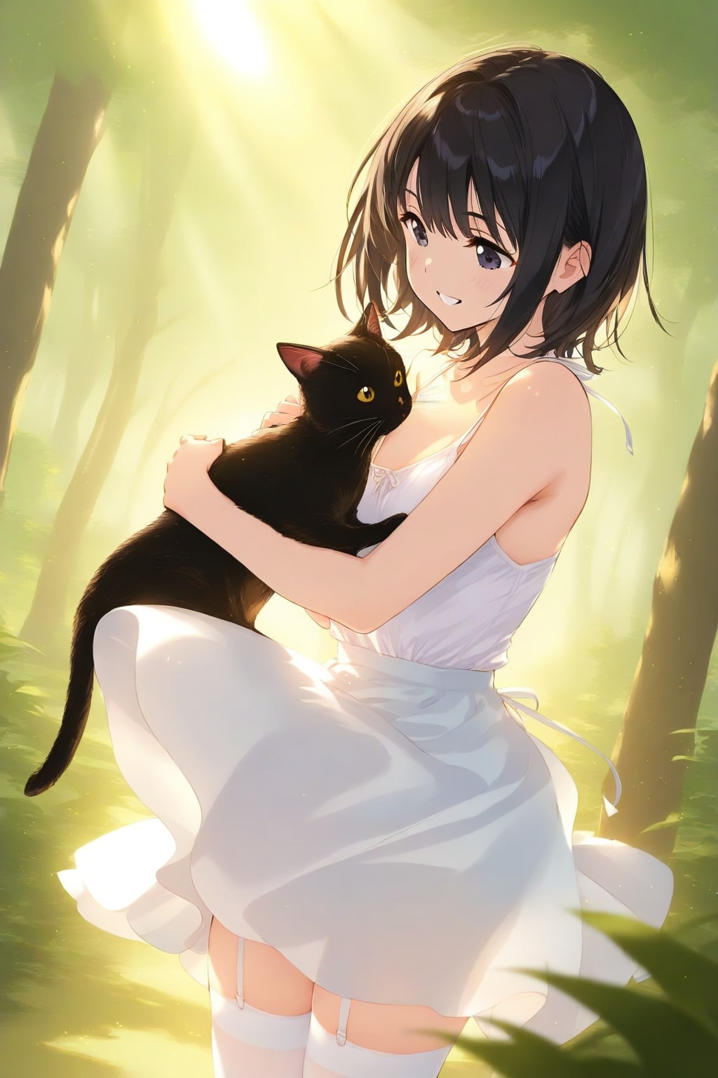 黒猫と少女
