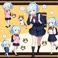 新学期の青髪ちゃん 2枚目
