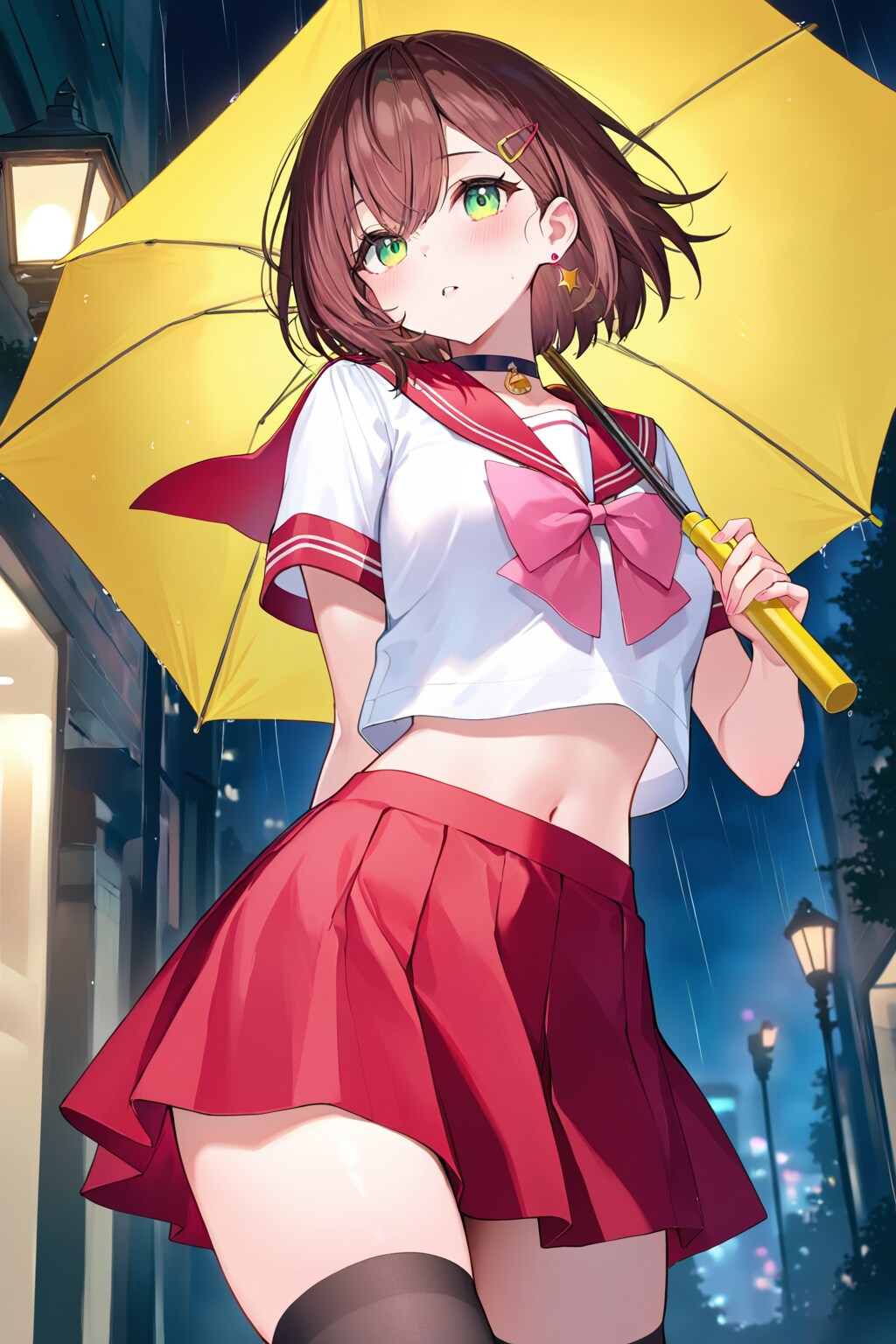 ひとつ、ふたつと傘を回した雨降る日。