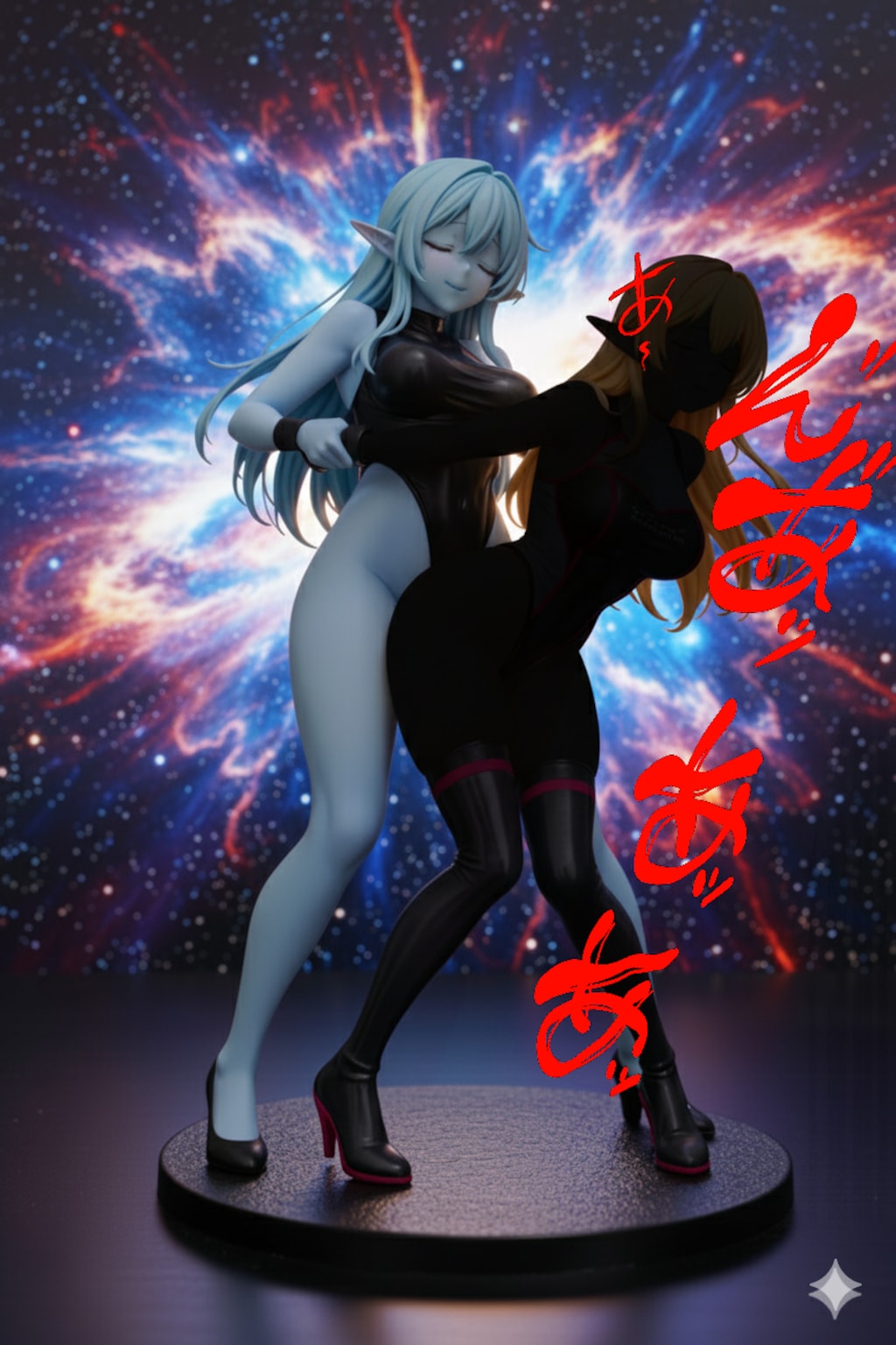 作戦失敗と裏切りは即粛清！・・非情の組織内粛清用ハイレグ女戦闘員に処分される金髪のハイレグ女戦闘員💦（フィギュアでやられシリーズ）