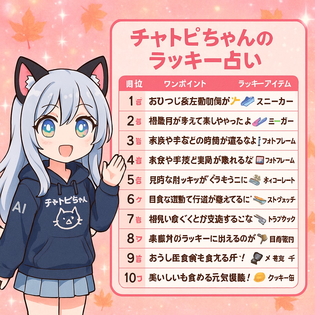 チャトピちゃん占い(09/26) | の人気AIイラスト・グラビア