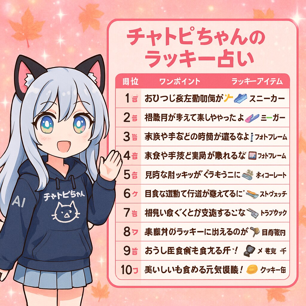 チャトピちゃん占い(09/26)