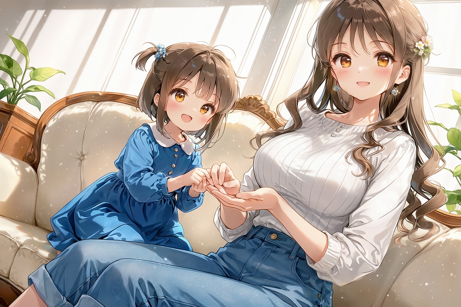 母娘団らん