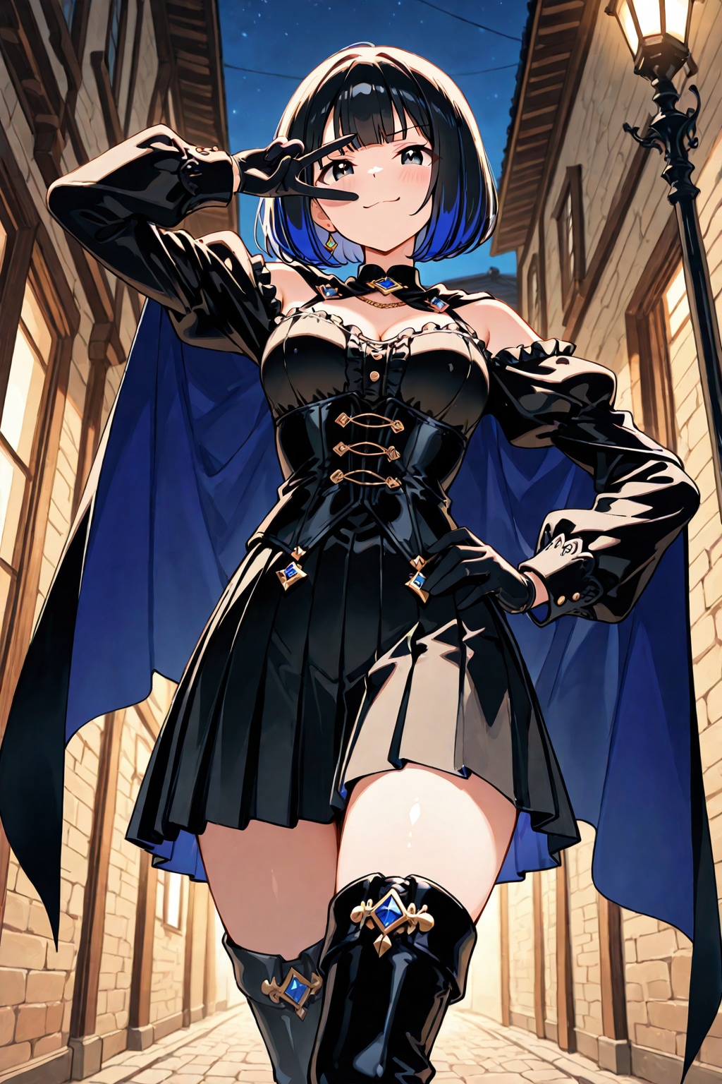 黒髪怪盗少女