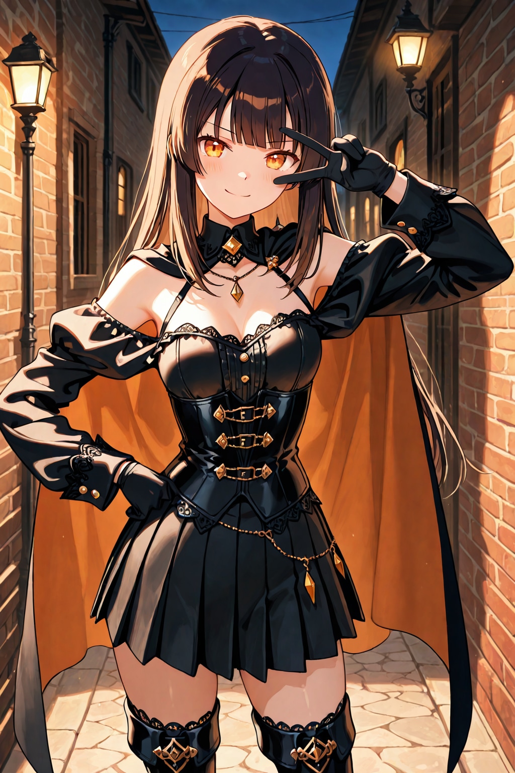 黒髪怪盗少女