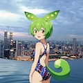 ずんだもんの競泳水着姿　第2弾 3枚目