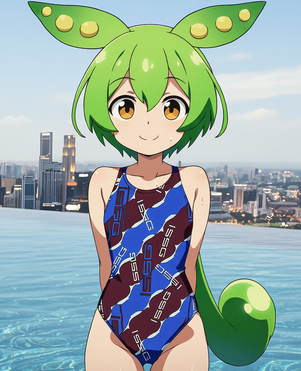 ずんだもんの競泳水着姿　第2弾