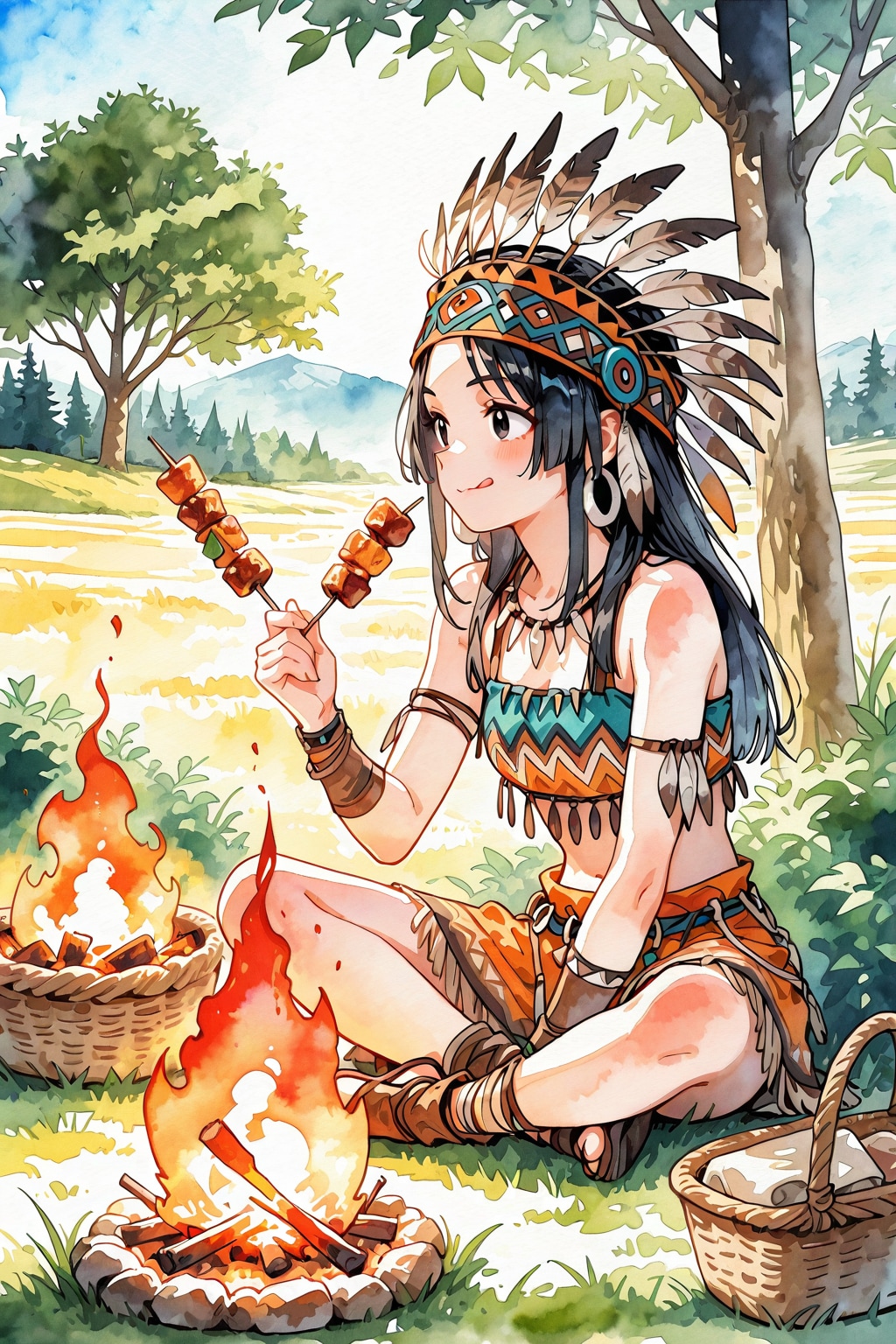 大草原の空の下１１８ | の人気AIイラスト・グラビア