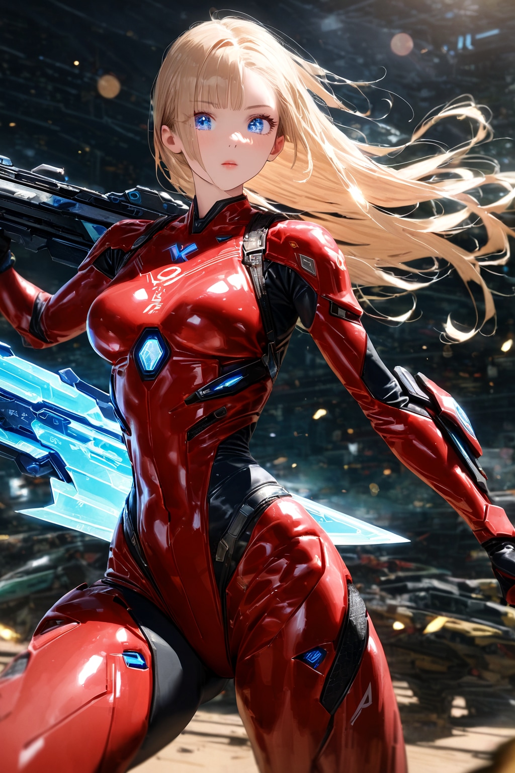 真っ赤なEXOスーツ | の人気AIイラスト・グラビア