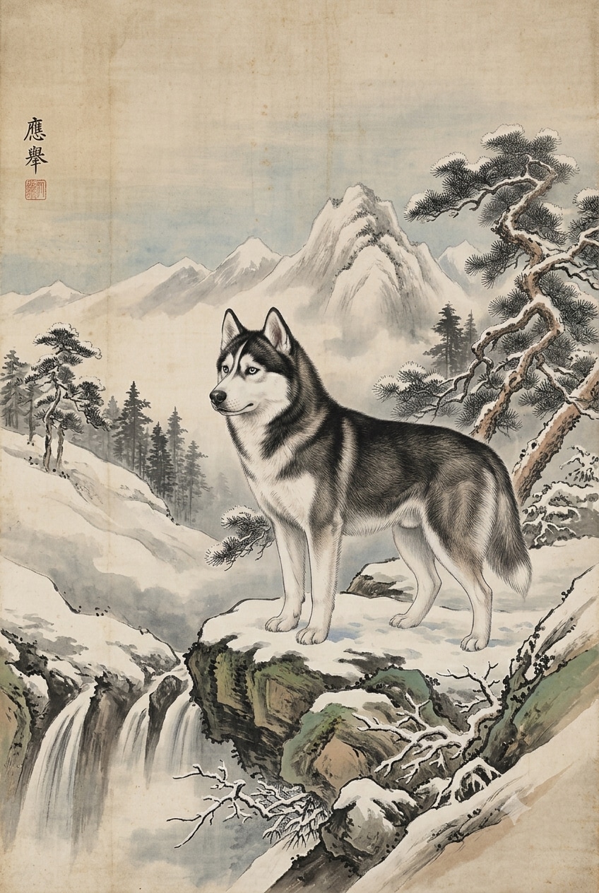 応挙風 犬絵図